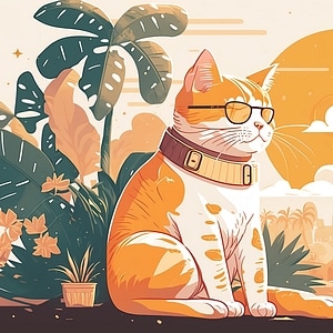 The Orange Cat's Special Time Outdoors