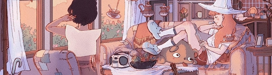in love with a ghost - chilling at nemu's place banner