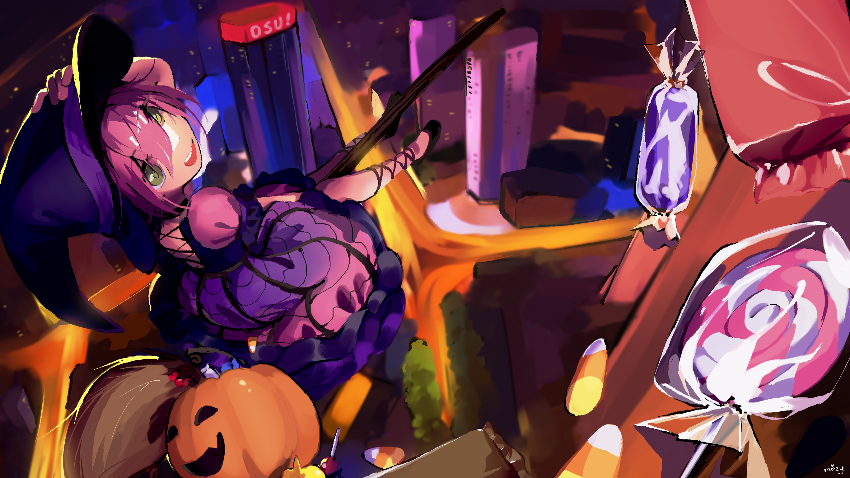 ℂontest ℙhuk ℙeach  Anime halloween, Cute halloween drawings